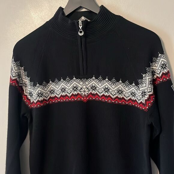 Dale of Norway Calgary Sweater 100% Merino Wool Black use measurements - Picture 1 of 16